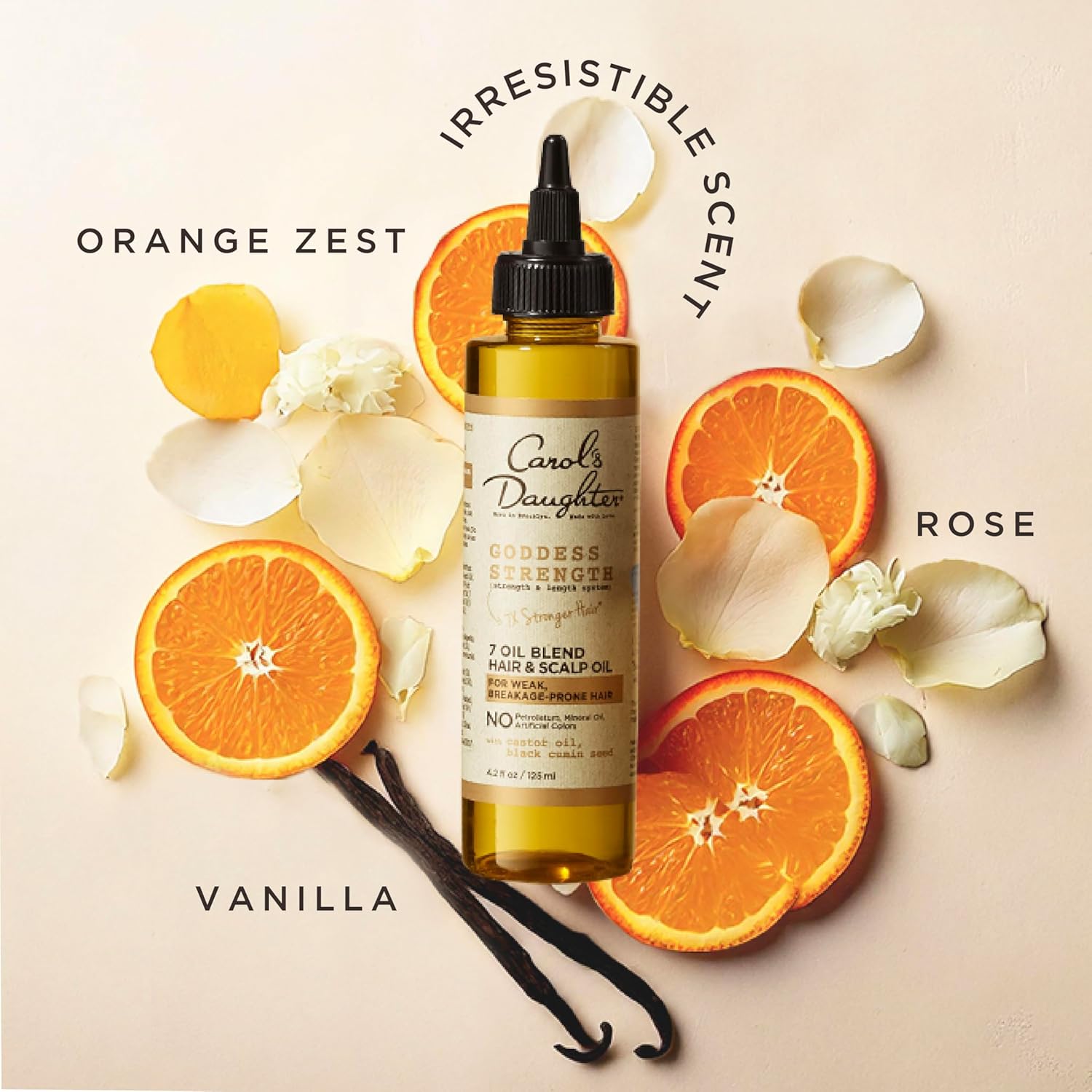 Carol's Daughter Goddess Strength 7 Oil Blend Scalp and Hair Oil for Waves, Coils and Curls, Hair Treatment with Castor Oil, 4.2 Fl Oz - Image 8