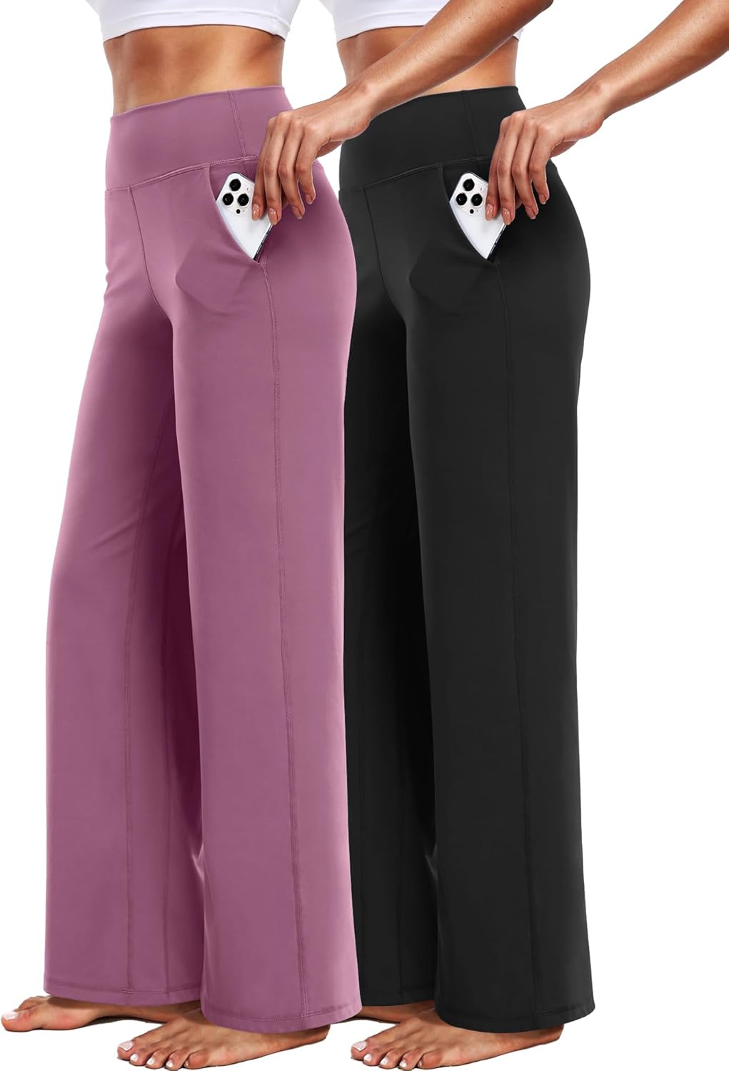 CADMUS Thick Yoga Pants for Women Wide Leg Trousers High Waist Stretch Casual Lounge - Image 2