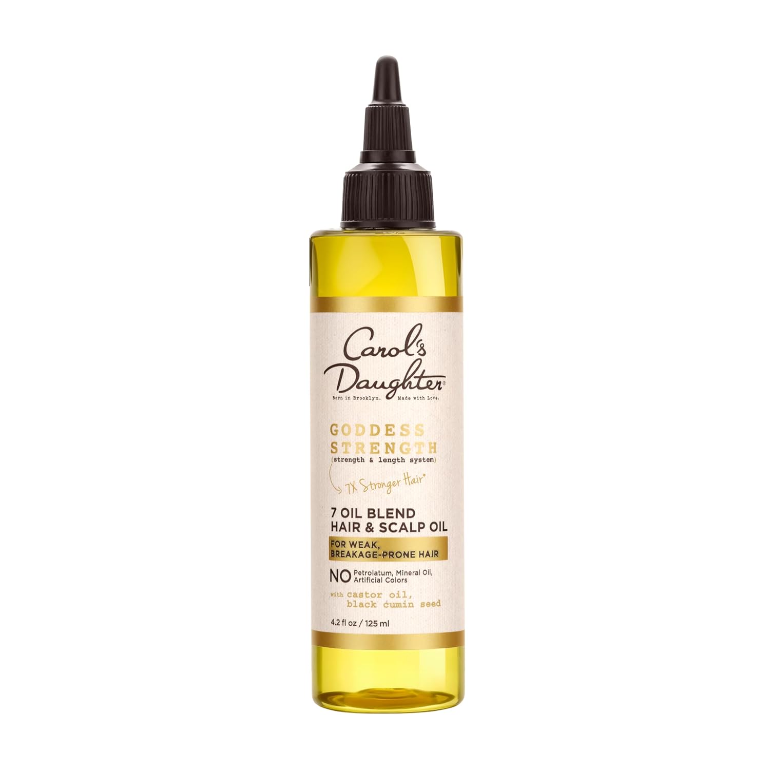 Carol's Daughter Goddess Strength 7 Oil Blend Scalp and Hair Oil for Waves, Coils and Curls, Hair Treatment with Castor Oil, 4.2 Fl Oz - Image 2