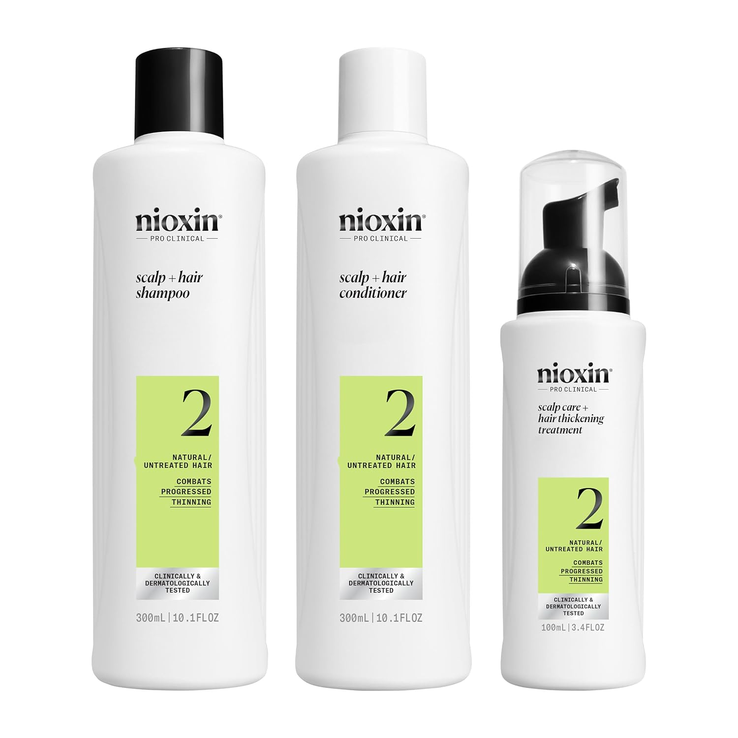 Nioxin Scalp + Hair Thickening System Kits | For Natural, Colored, & Damaged Hair with Light to Progressed Thinning | Strengthen & Boost Hair Density with Niacinamide & Biotin | 3 Month Supply - Image 2