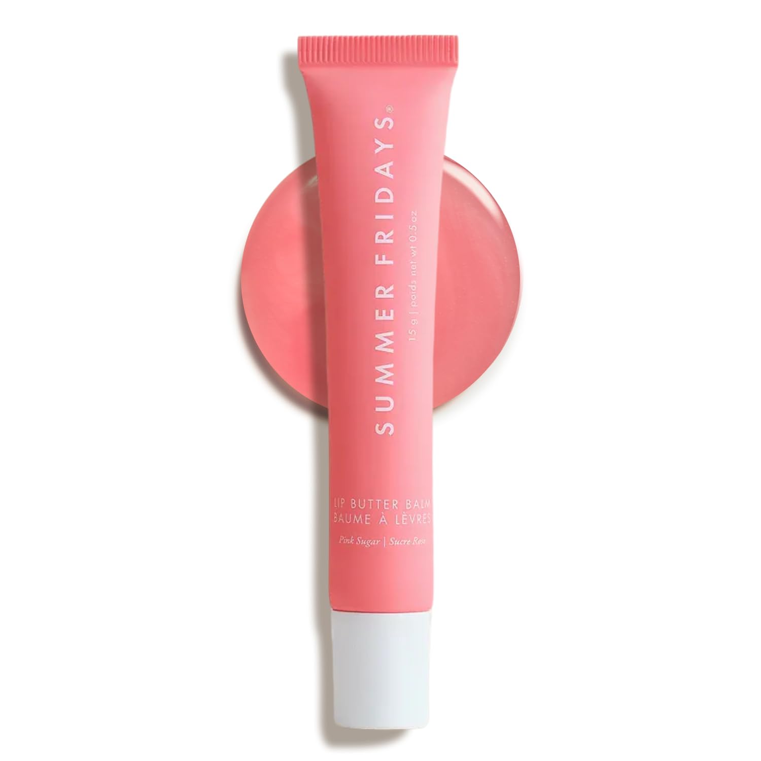 Summer Fridays Tinted Lip Butter Balm - Conditioning Vegan Lip Balm for Instant Moisture, Shine & Hydration - Sheer-Tinted, Soothing Skincare - Pink Sugar (.5 Oz) - Image 2