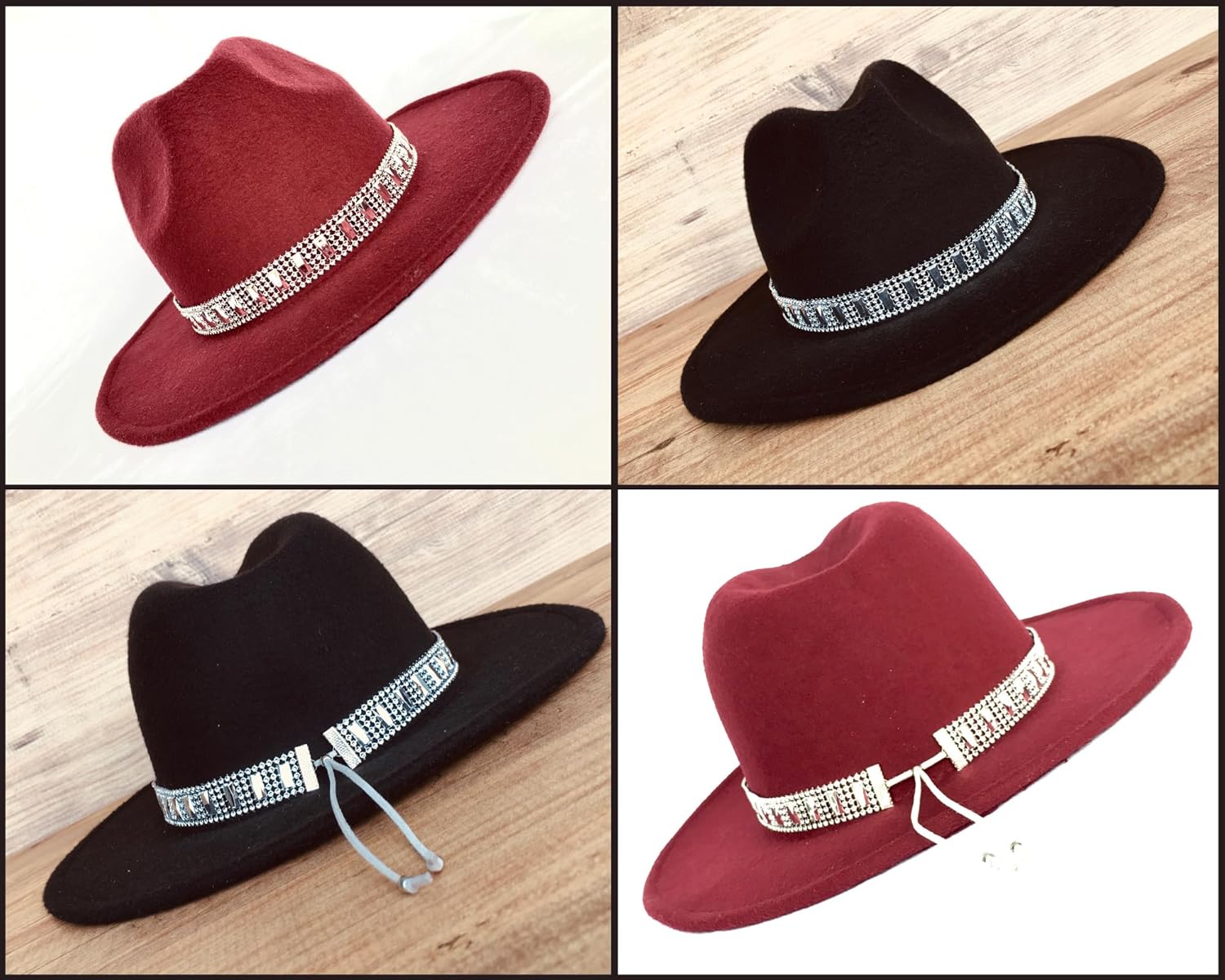 Women Cowboy Hatband, Rhinestone Silver or Gold Hat Belt, Sparkly Adjustable Fedora Western Style Hat Band, - Image 4