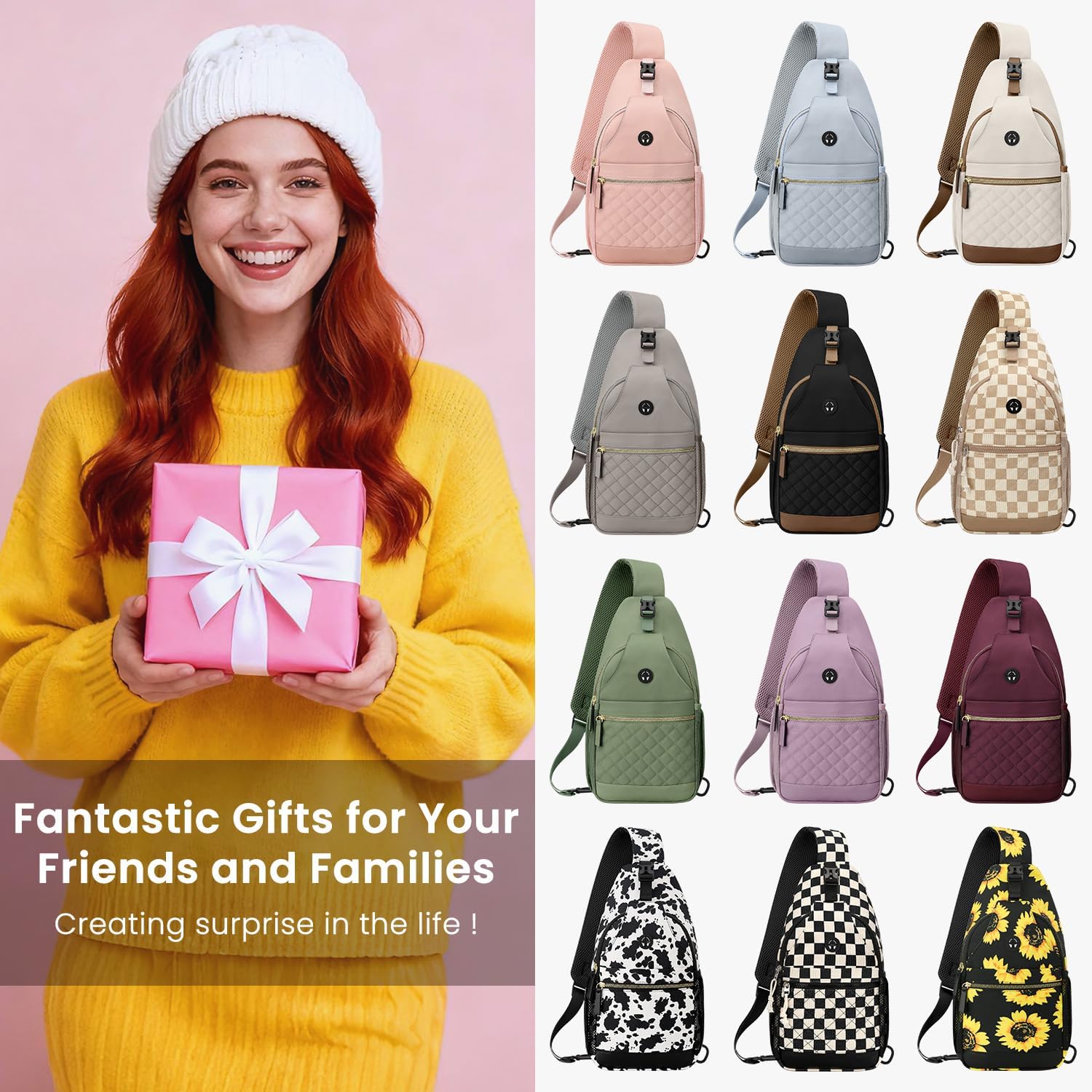 Small Crossbody Purses Bags for Women Men Travel, Chest Sling Bag Women Casual Cross Body Bag for Woman Sling Backpack - Image 7