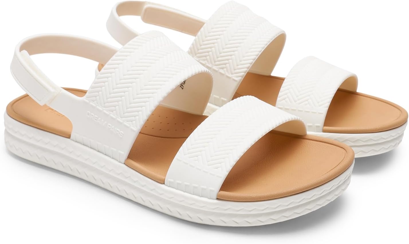 DREAM PAIRS Women Water Sandals Comfortable Flat Beach Platform Dressy Summer Walking Shoes - Image 6
