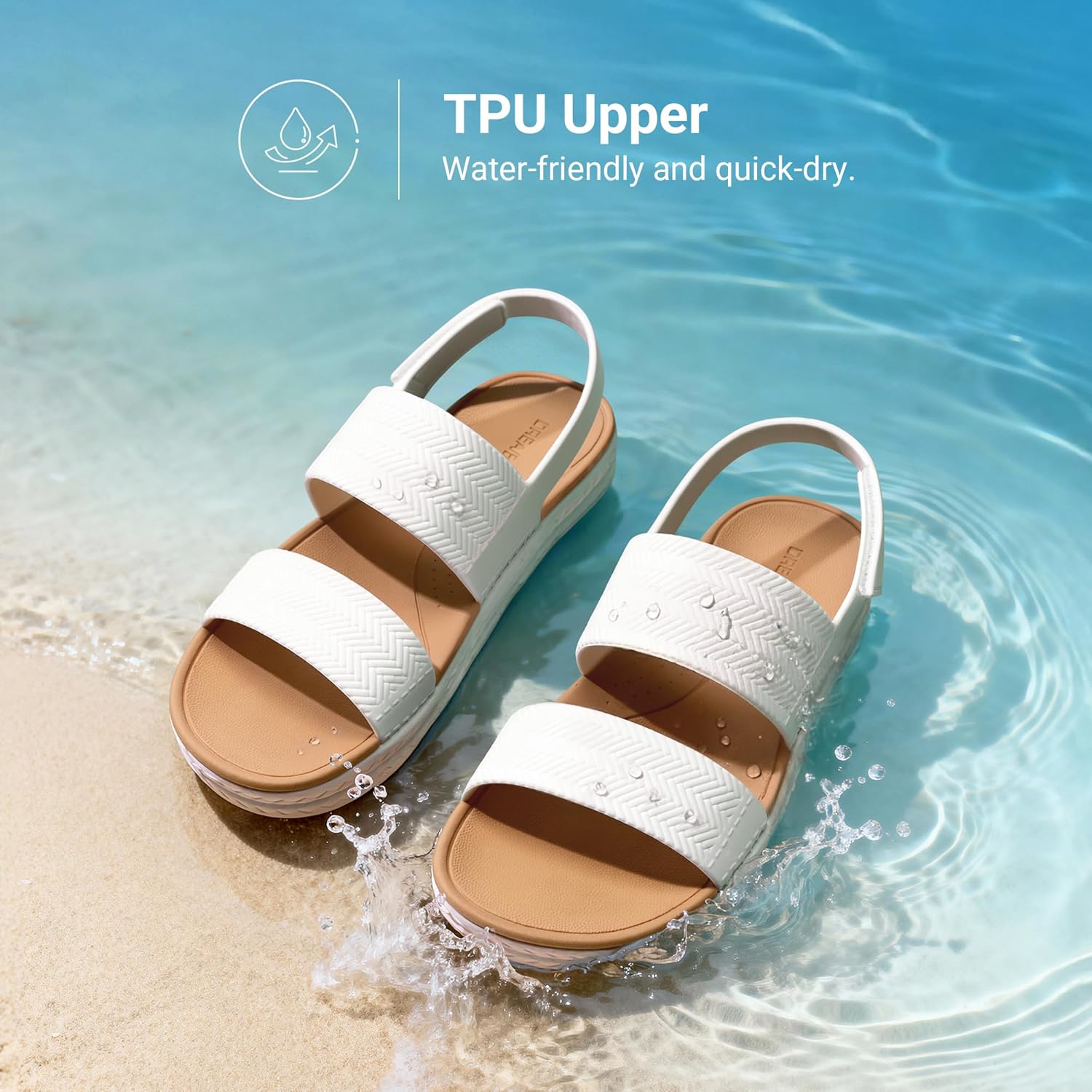 DREAM PAIRS Women Water Sandals Comfortable Flat Beach Platform Dressy Summer Walking Shoes - Image 8