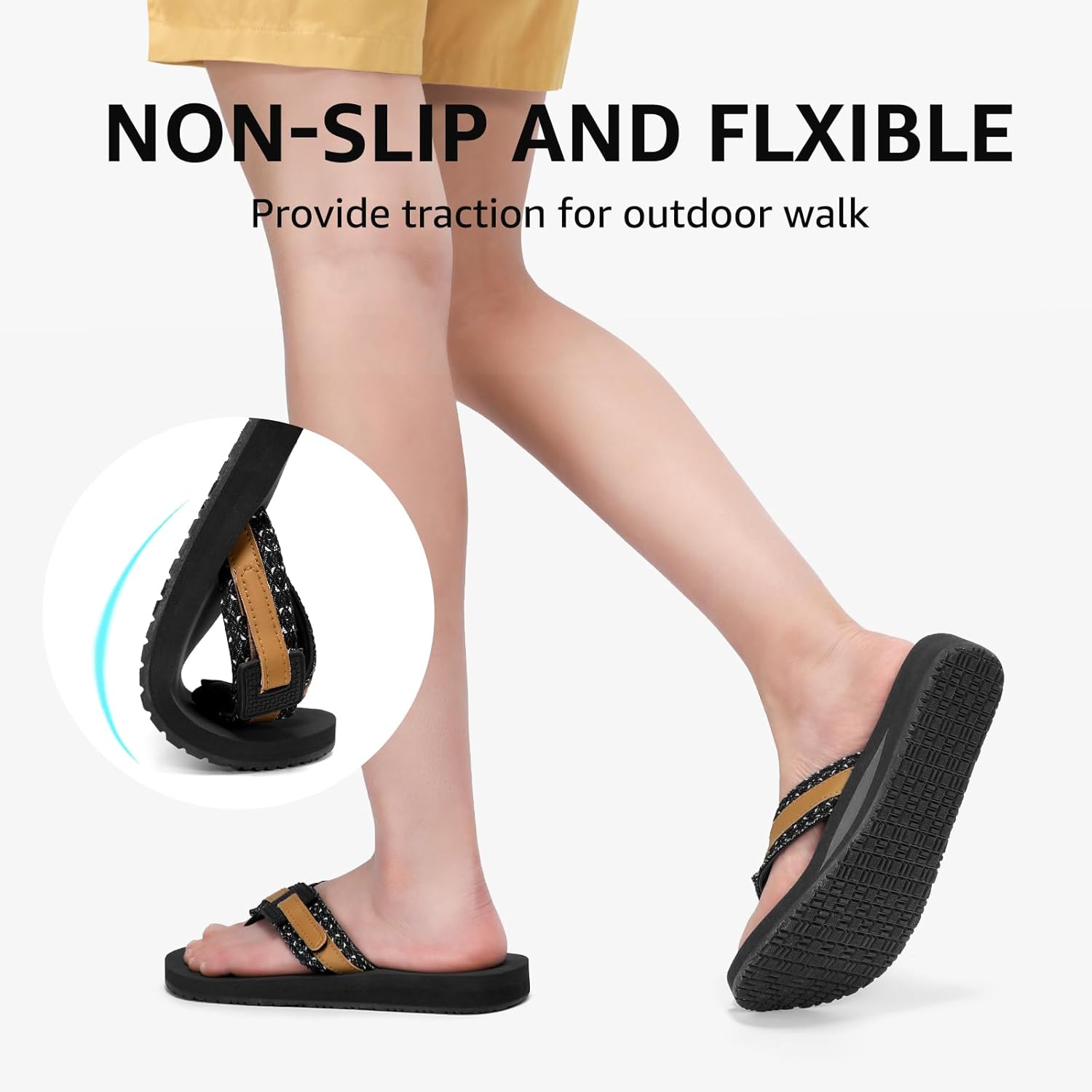 STQ Orthopedic Flip Flops for Women丨Adjustable Beach Sandals with Arch Support for Plantar Fasciitis Relief - Image 7
