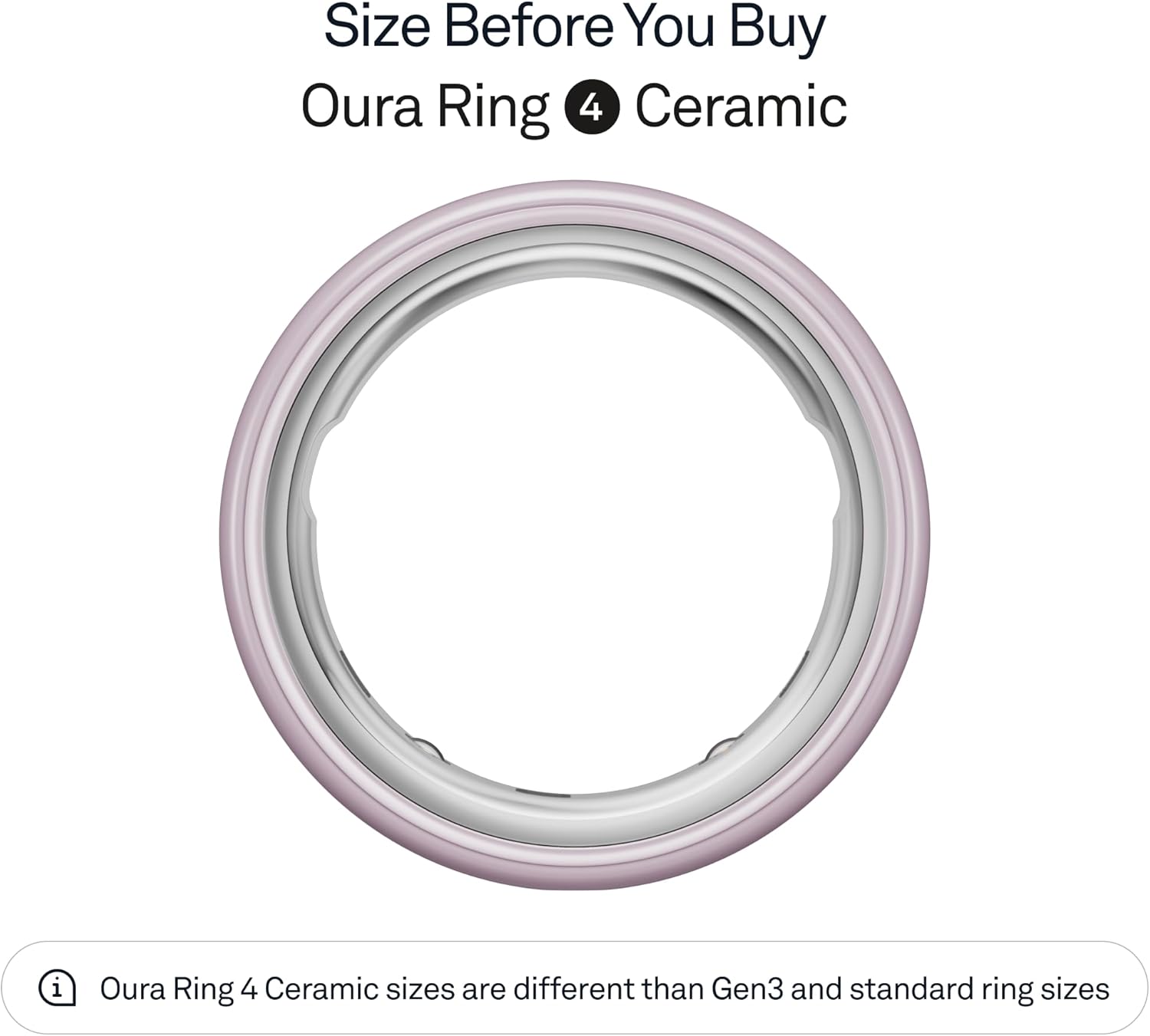 Oura Ring 4 Ceramic Petal - Size 8 - Size Before You Buy - Image 3