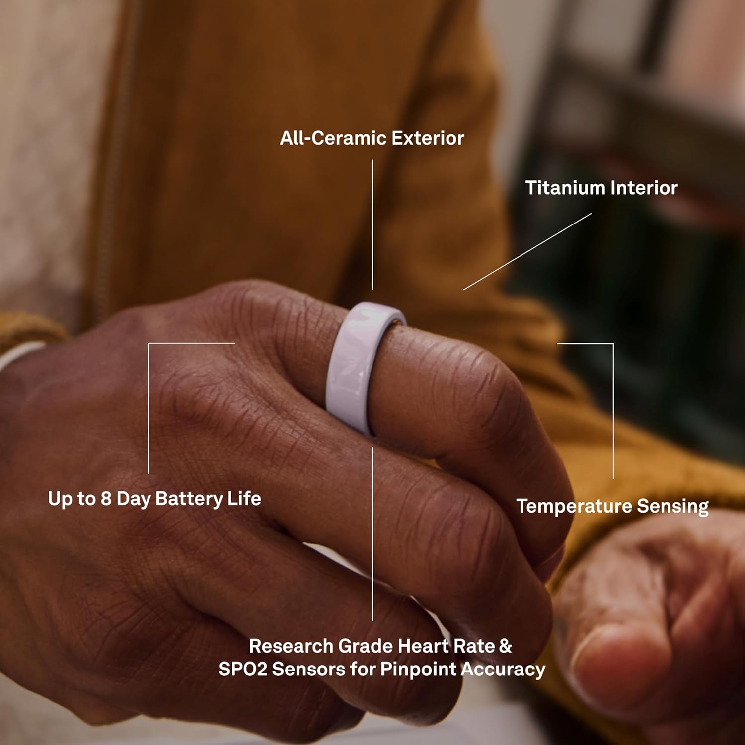 Oura Ring 4 Ceramic Petal - Size 8 - Size Before You Buy - Image 9