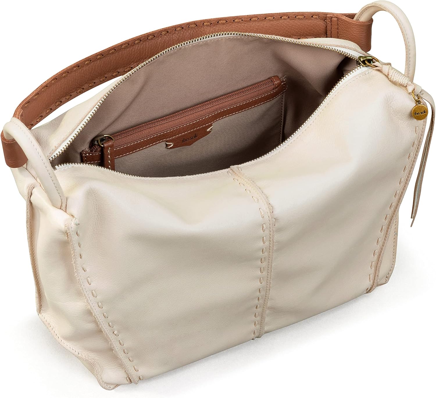 The Sak Los Feliz Hobo Purse - Premium Large Leather Women's Handbag for Everyday & Travel - Durable Purse With Zipper Pocket - Image 4