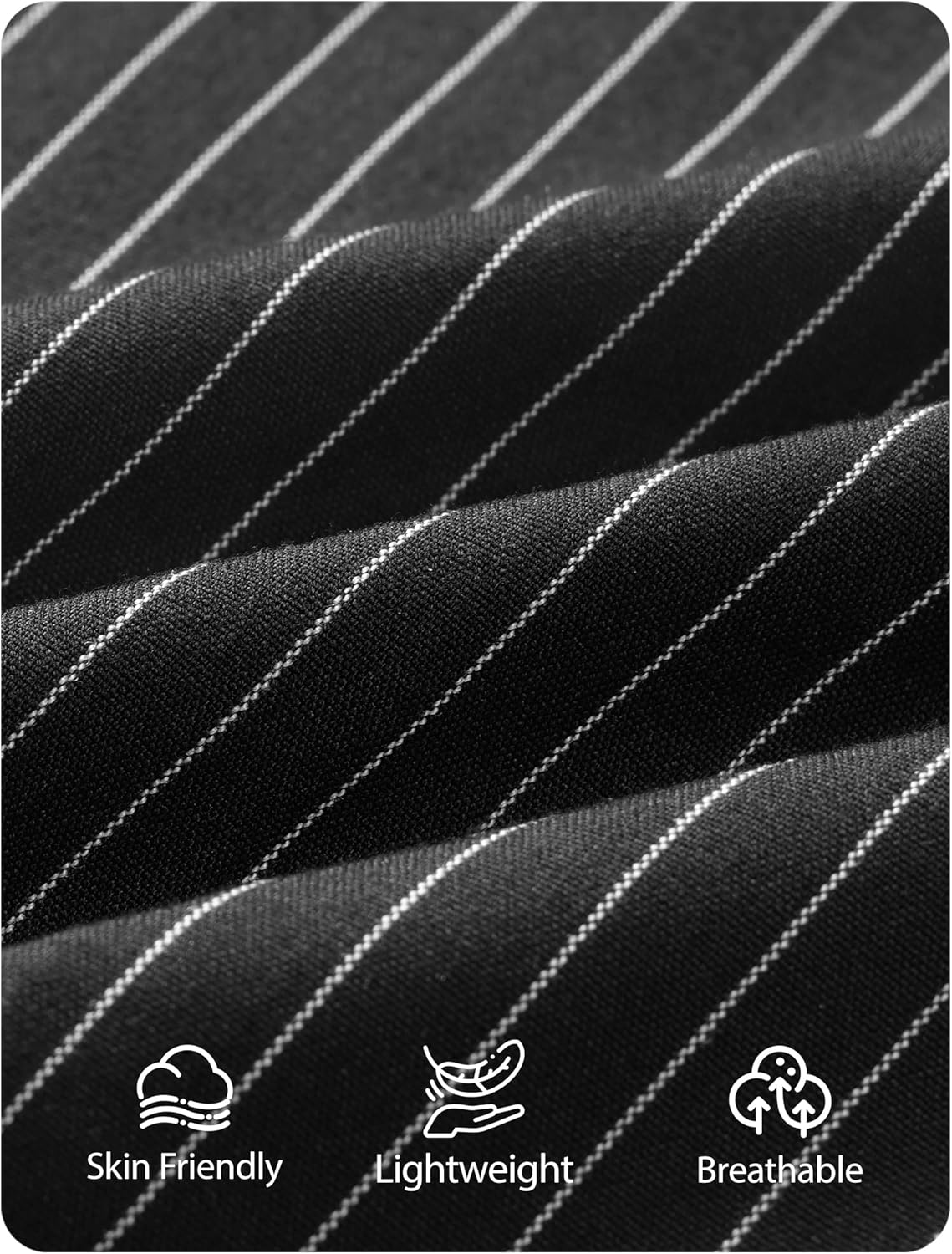 ZESICA Women's Wide Leg Striped Palazzo Pants 2026 Casual High Waist Straight Business Work Dressy Trousers with Pockets - Image 7