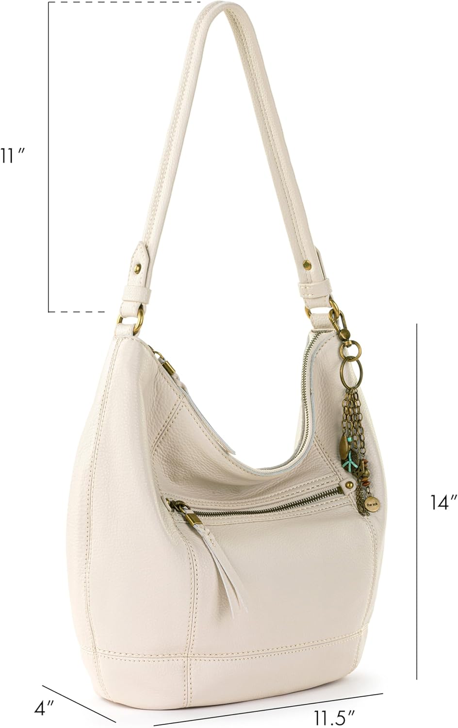 The Sak Sequoia Hobo Bag - Premium Large Leather Women's Handbag for Everyday & Travel - Durable Purse With Zipper Pocket - Image 5