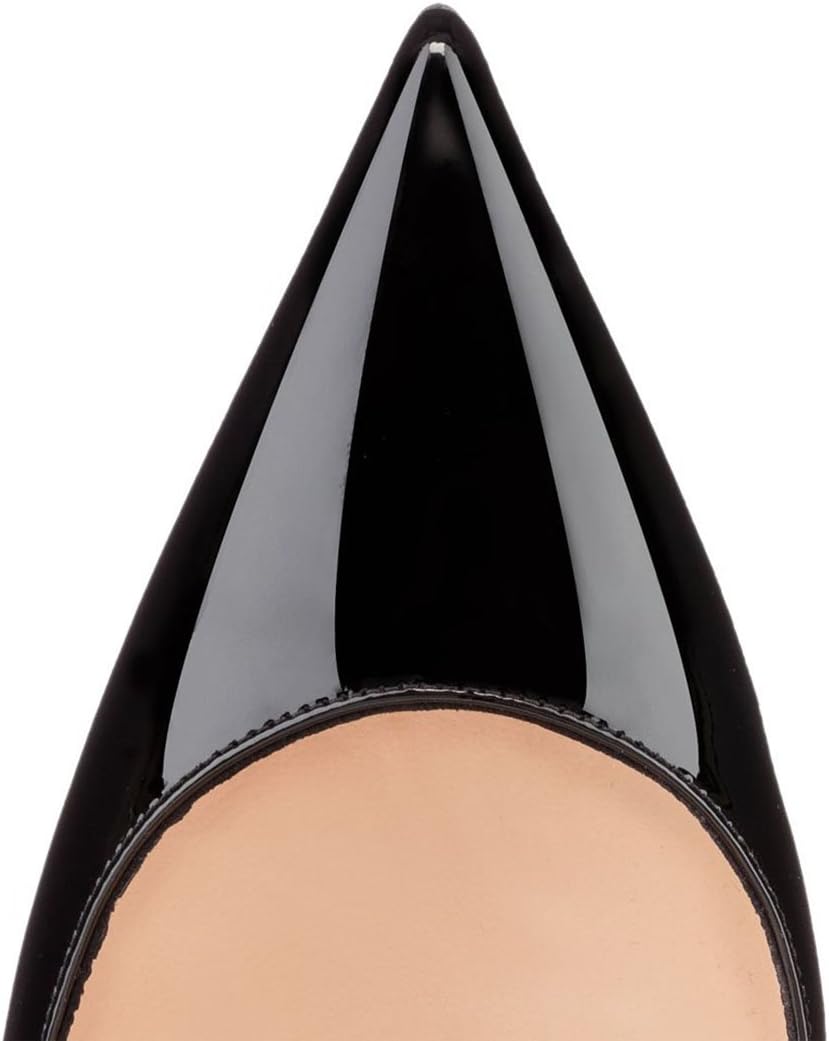 COLETER Women's Sexy Pointed Toe High Heels,4.72 inch/12cm Patent Leather Pumps,Wedding Dress Shoes,Cute Evening Stilettos - Image 5