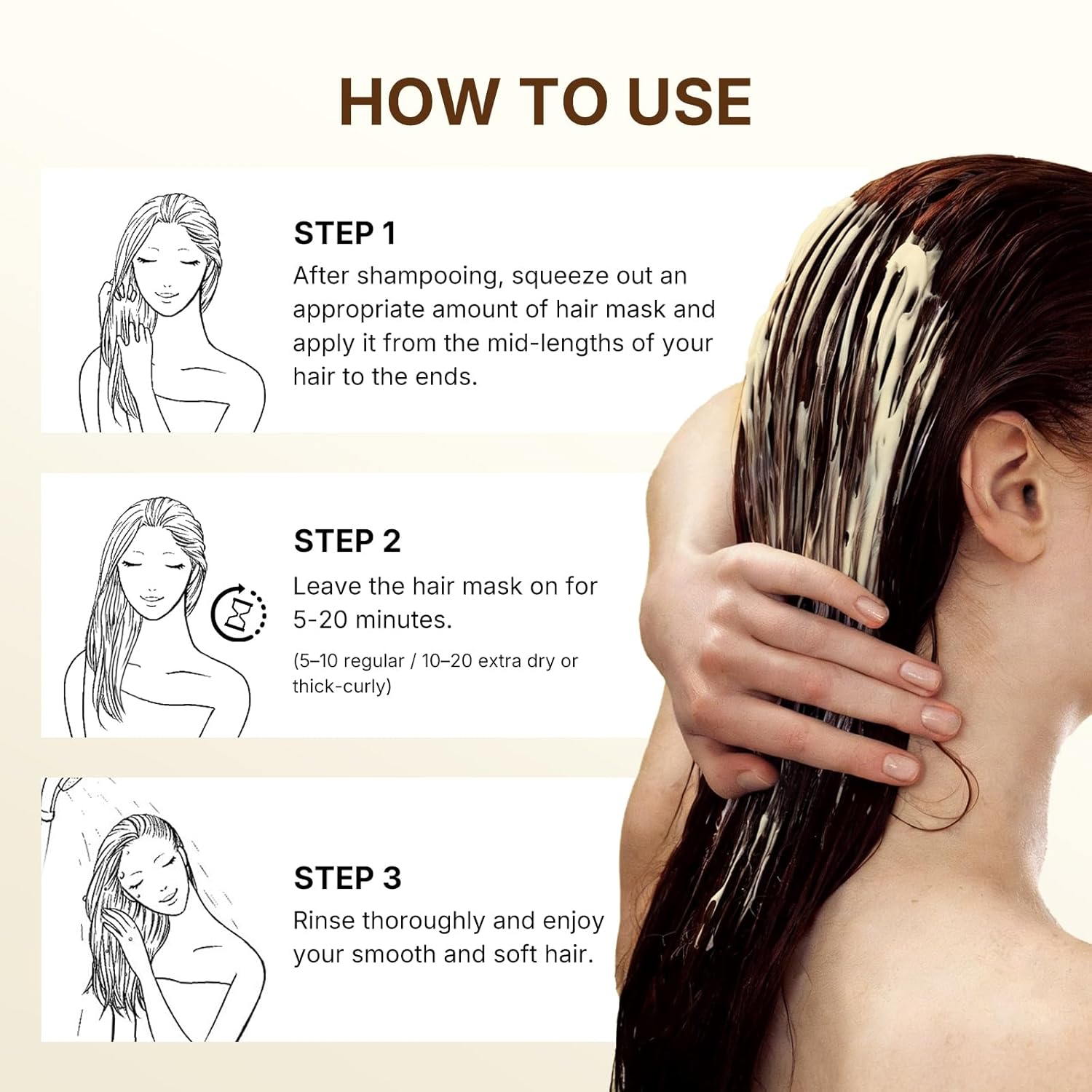 Karseell Collagen Hair Treatment Deep Repair Conditioning Argan Oil Collagen Hair Mask Essence for Dry Damaged Hair All Hair Types 16.90 oz 500ml - Image 8