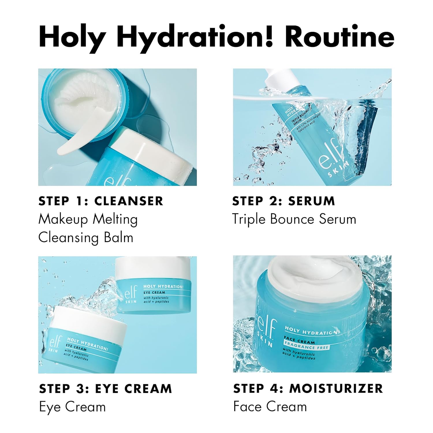 e.l.f. SKIN Holy Hydration! Triple Bounce Serum, 1.7% Hyaluronic Acid Serum For Plump, Bouncy Skin, Moisturizing & Hydrating, Vegan & Cruelty-Free - Image 7