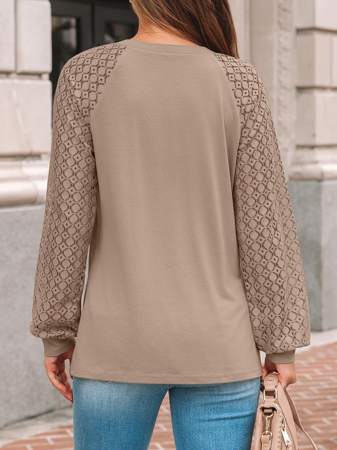 AUTOMET Womens Long Sleeve Shirts Pleated Lace Tops Fall Fashion Outfits Business Casual Blouses - Image 5