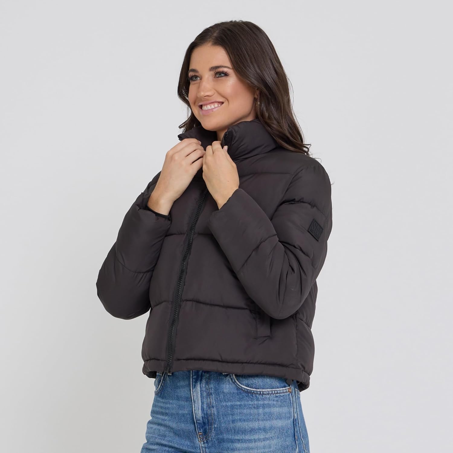 Steve Madden Cropped Puffer Jacket, Warm Winter Coats for Women, Trendy Cute Winter Jackets for Women - Image 4