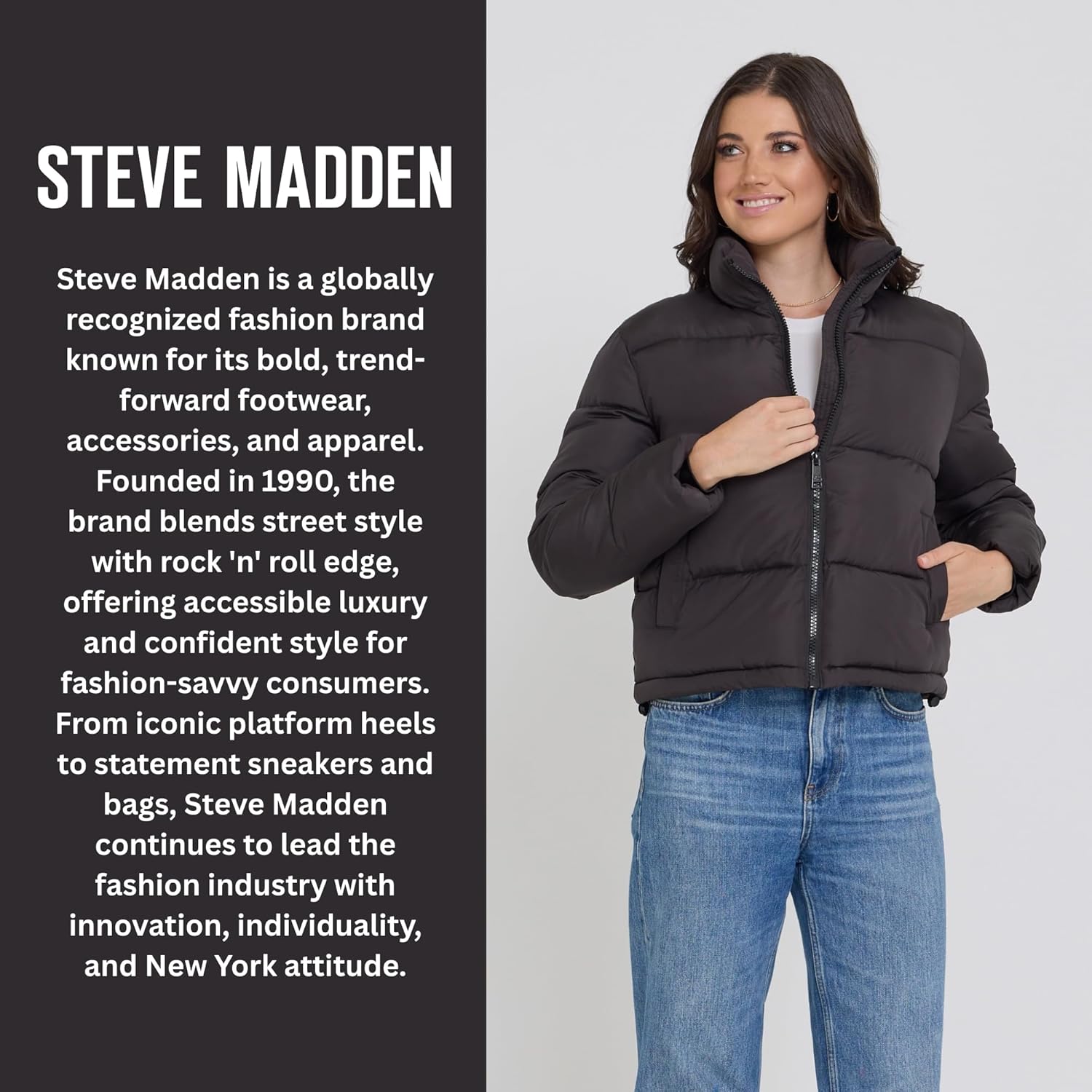 Steve Madden Cropped Puffer Jacket, Warm Winter Coats for Women, Trendy Cute Winter Jackets for Women - Image 10