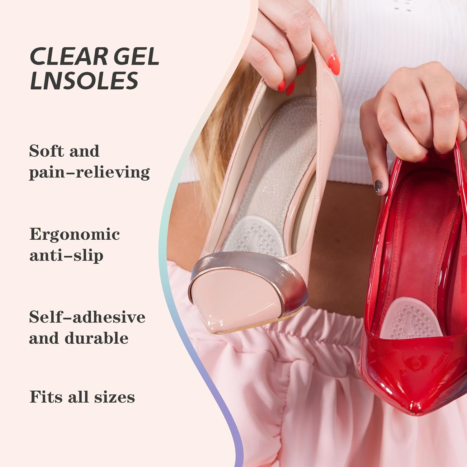 Professional Metatarsal Pads Women, 6 Pcs Ball of Foot Cushions for Women, High Heel Comfort Pads with Discreet Cushions & No-Slip Heel Grips Liners, Foot Pain Relief & All-Day Comfort, Clear - Image 7