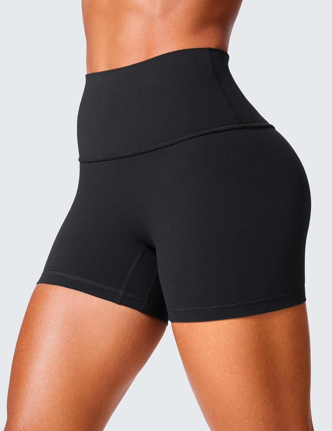 CRZ YOGA Secretsculpt Butterlift Biker Shorts 4" - No Front Seam High Waisted Womens Workout Gym Booty Scrunch Butt - Image 3