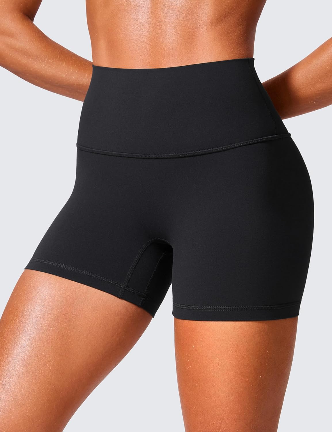 CRZ YOGA Secretsculpt Butterlift Biker Shorts 4" - No Front Seam High Waisted Womens Workout Gym Booty Scrunch Butt - Image 5