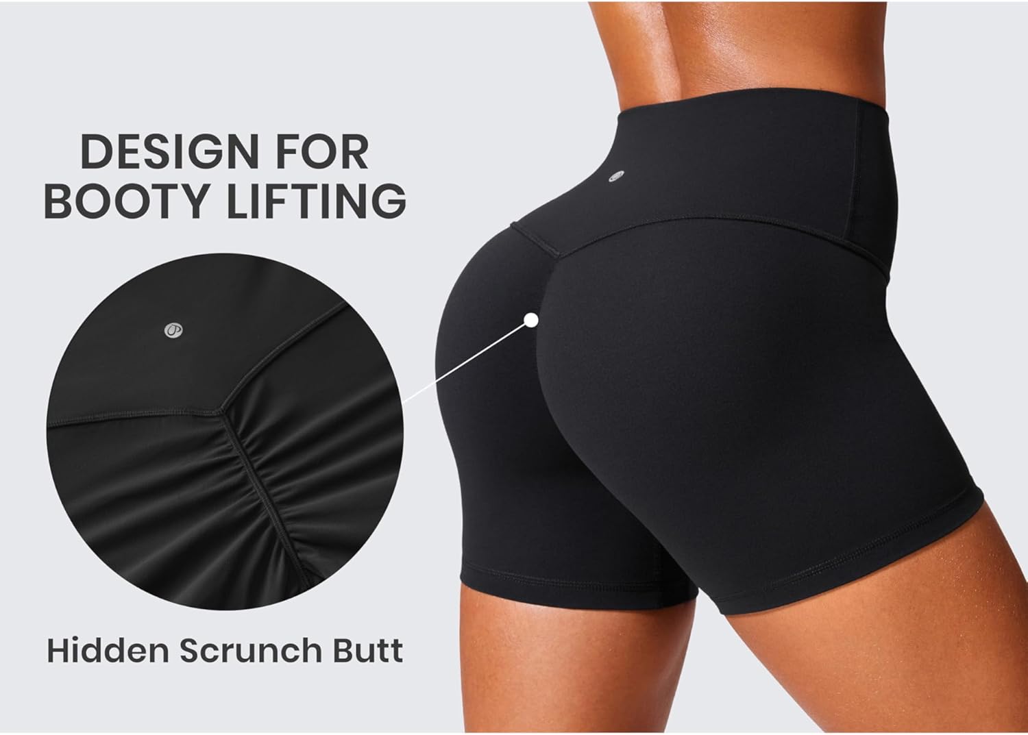 CRZ YOGA Secretsculpt Butterlift Biker Shorts 4" - No Front Seam High Waisted Womens Workout Gym Booty Scrunch Butt - Image 6
