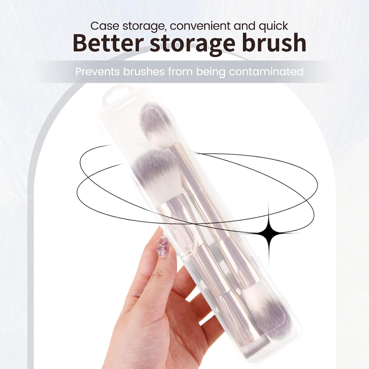 MAANGE Foundation Makeup Brushes, 2Pcs Double Ended Makeup Brush for Blending Liquid Powder Concealer Cream Blush Buffe (Gold) - Image 3