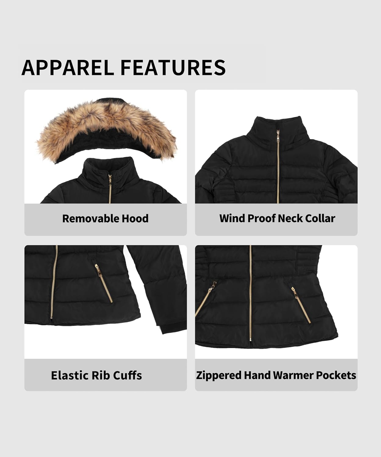 BodiLove Women's Fur Hooded Thickened Jacket with Fleece Lining - Image 6