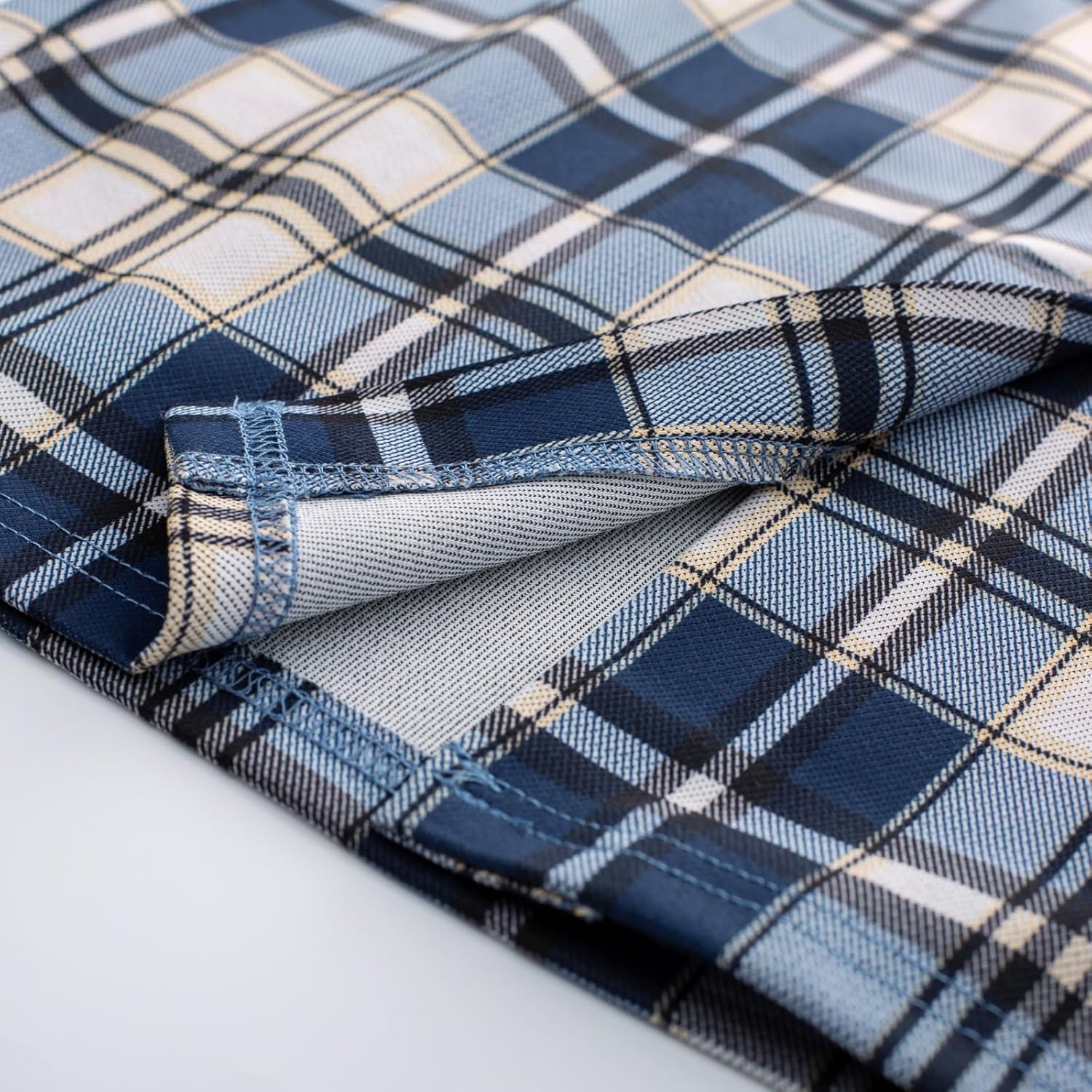 Kate Kasin Womens Knee Length Elastic Waist Stretchy Bodycon Plaid Business Pencil Skirt - Image 6