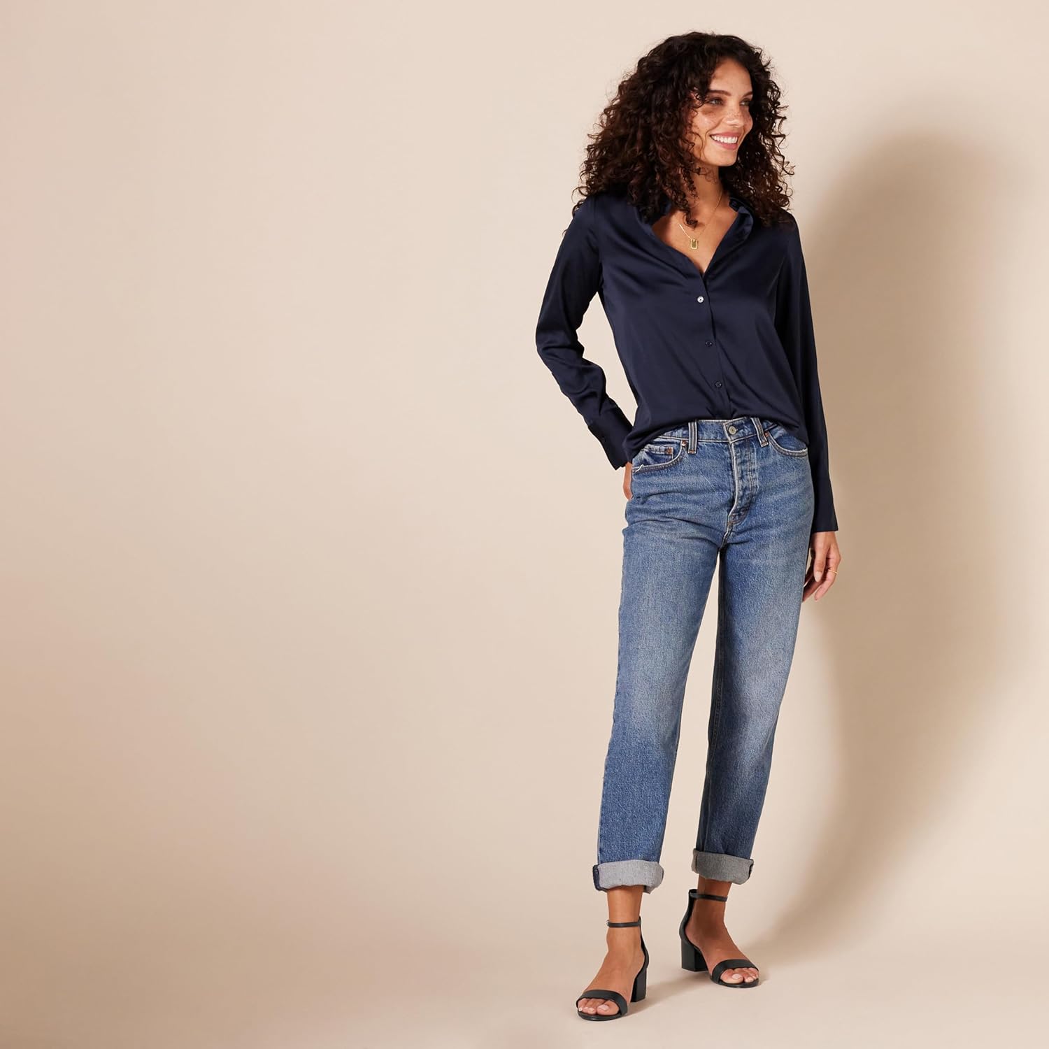 Amazon Essentials Women's Two Strap Ankle Strap Block Heel Sandal - Image 6