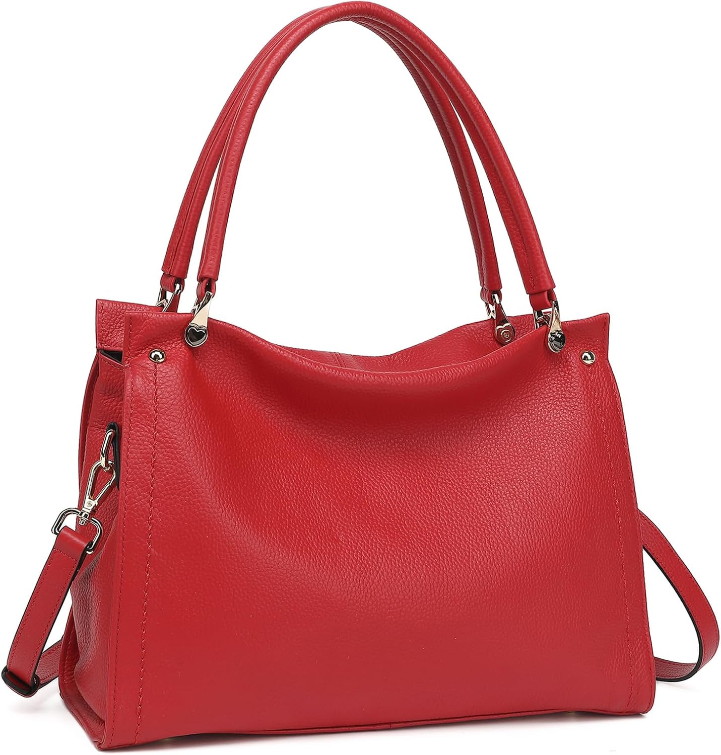 KOGTLA Medium Genuine Leather Tote Handbags for Women, Ladies Soft Satchel Shoulder Purses, Two-Handle Hobo Bags - Image 10