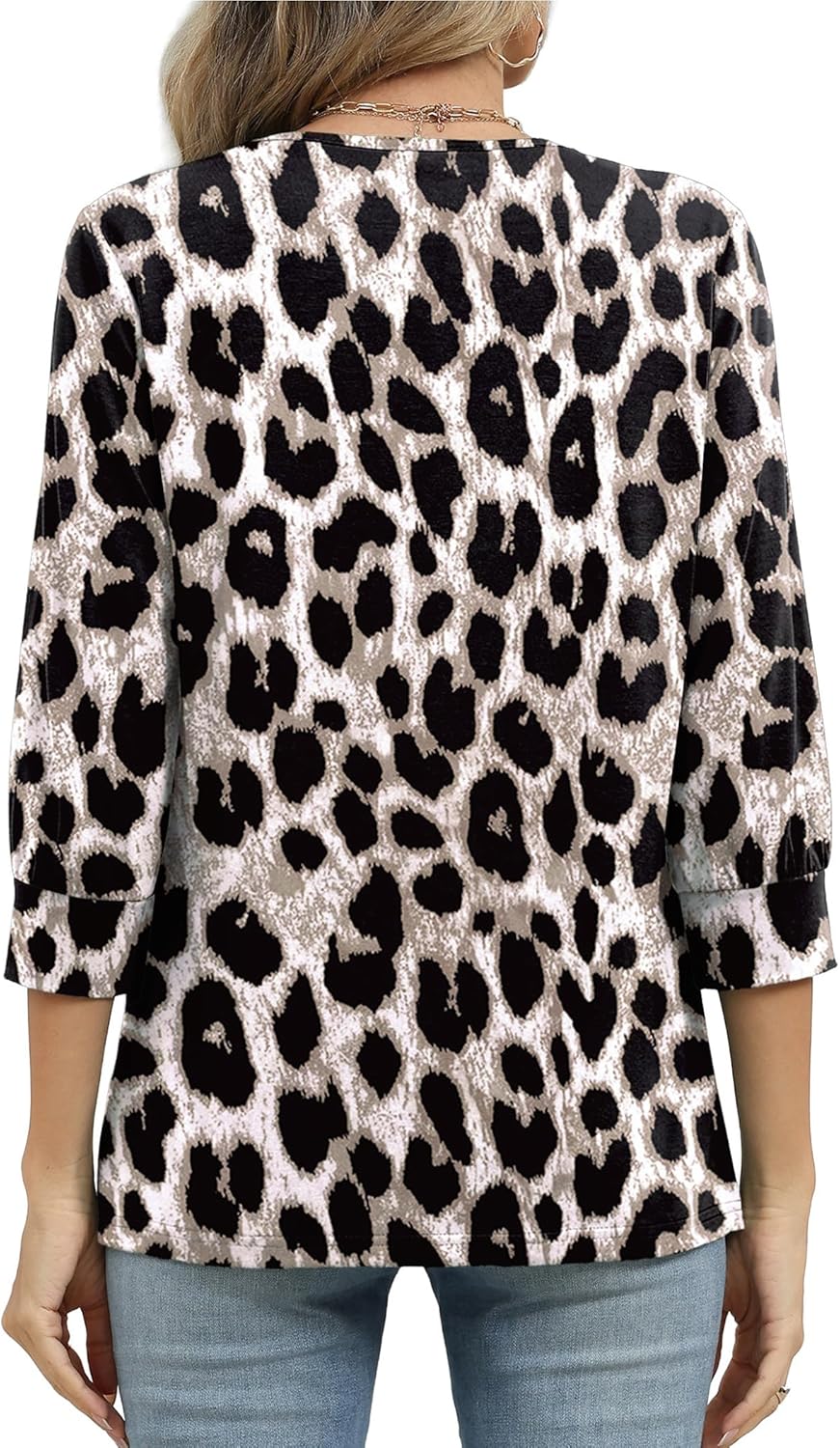 WIHOLL 3/4 Length Sleeve Womens Tops Dressy Casual Blouses Summer Spring Trendy Business Outfits Fashion Clothing - Image 6