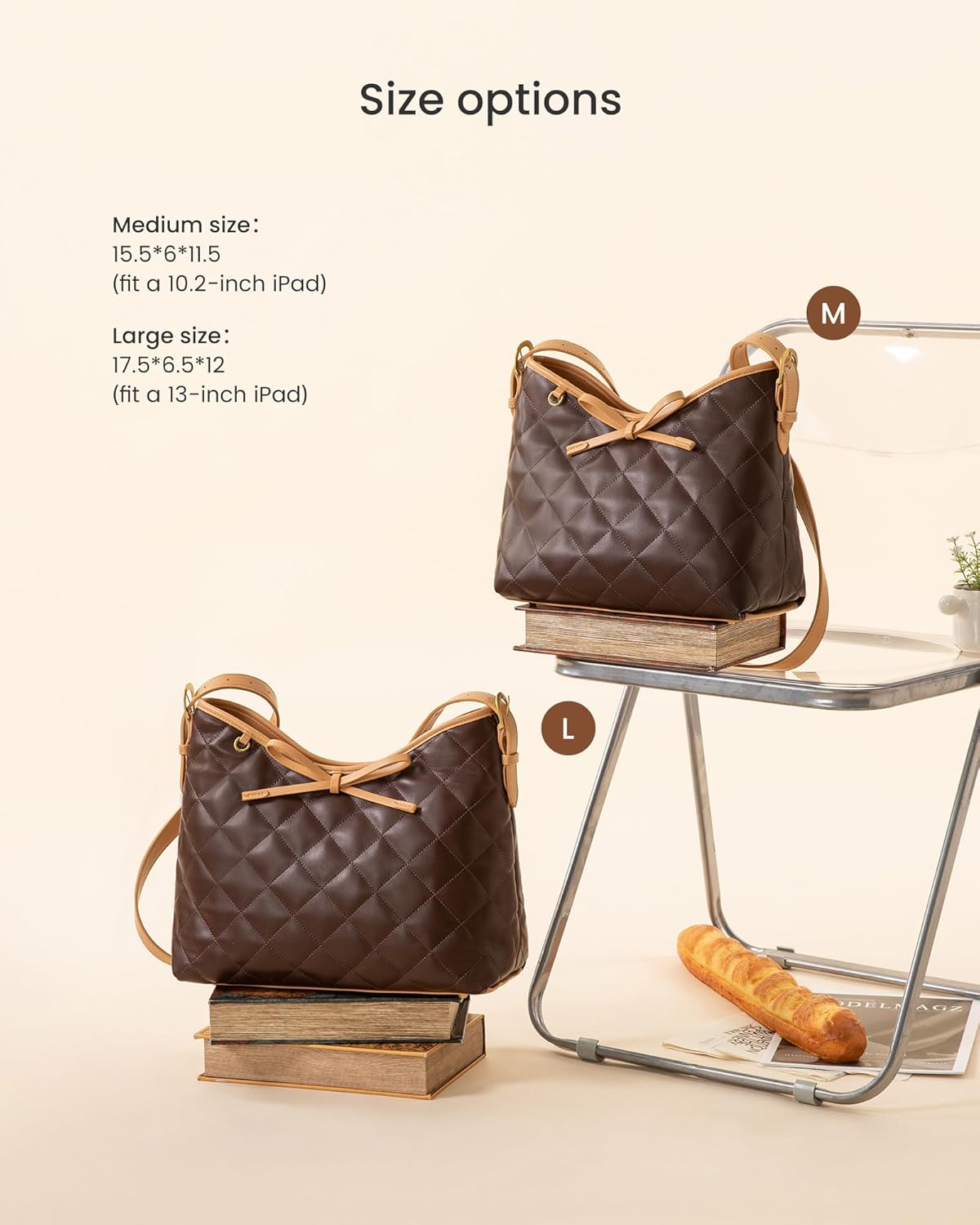 LOVEVOOK Purses for Women Soft Leather Hobo Handbags Quilted Crossbody Bag Designer Carteras Para Mujer Bucket Purse - Image 7