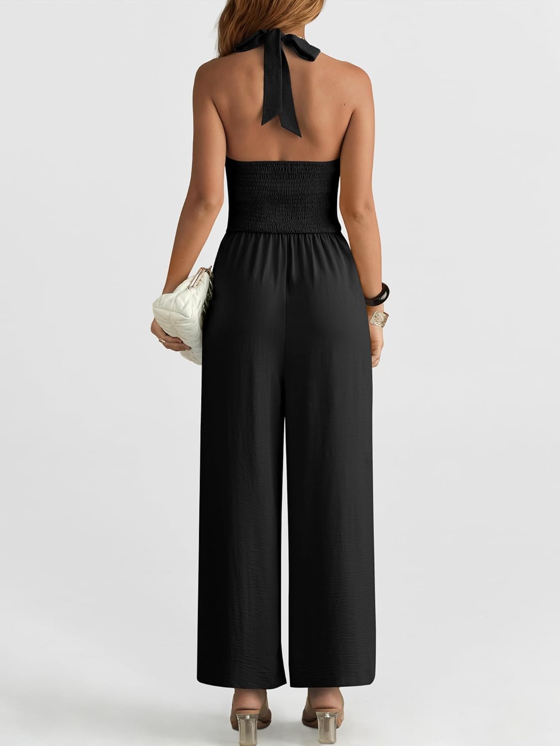 ANRABESS One Piece Jumpsuits for Women Summer Off Shoulder Halter Wide Leg Dressy Casual Rmpers 2026 Spring Outfits - Image 5