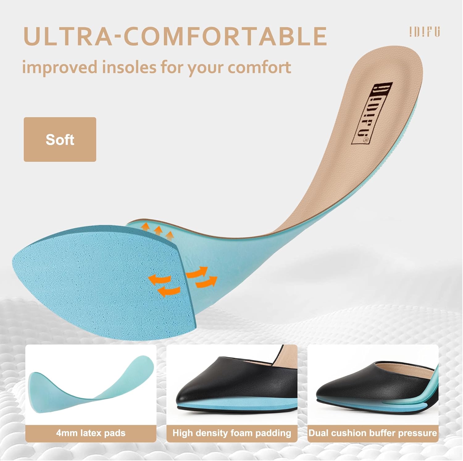 IDIFU Women's IN4 Pedazo High Block Heels Pumps Pointed Closed Toe Ankle Strap Dress Wedding Shoes - Image 6