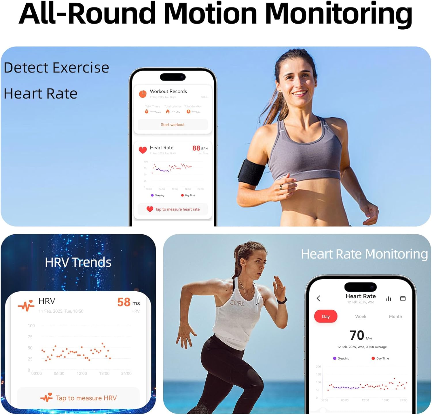 Smart Ring for Women&Men-Activity/Sleep/Heart Rate/HRV/Stress/Women's Health Tracker-IP68 Waterproof/Wearable-No Subscription Fee Required-Compatible with iPhone &Android - Image 7