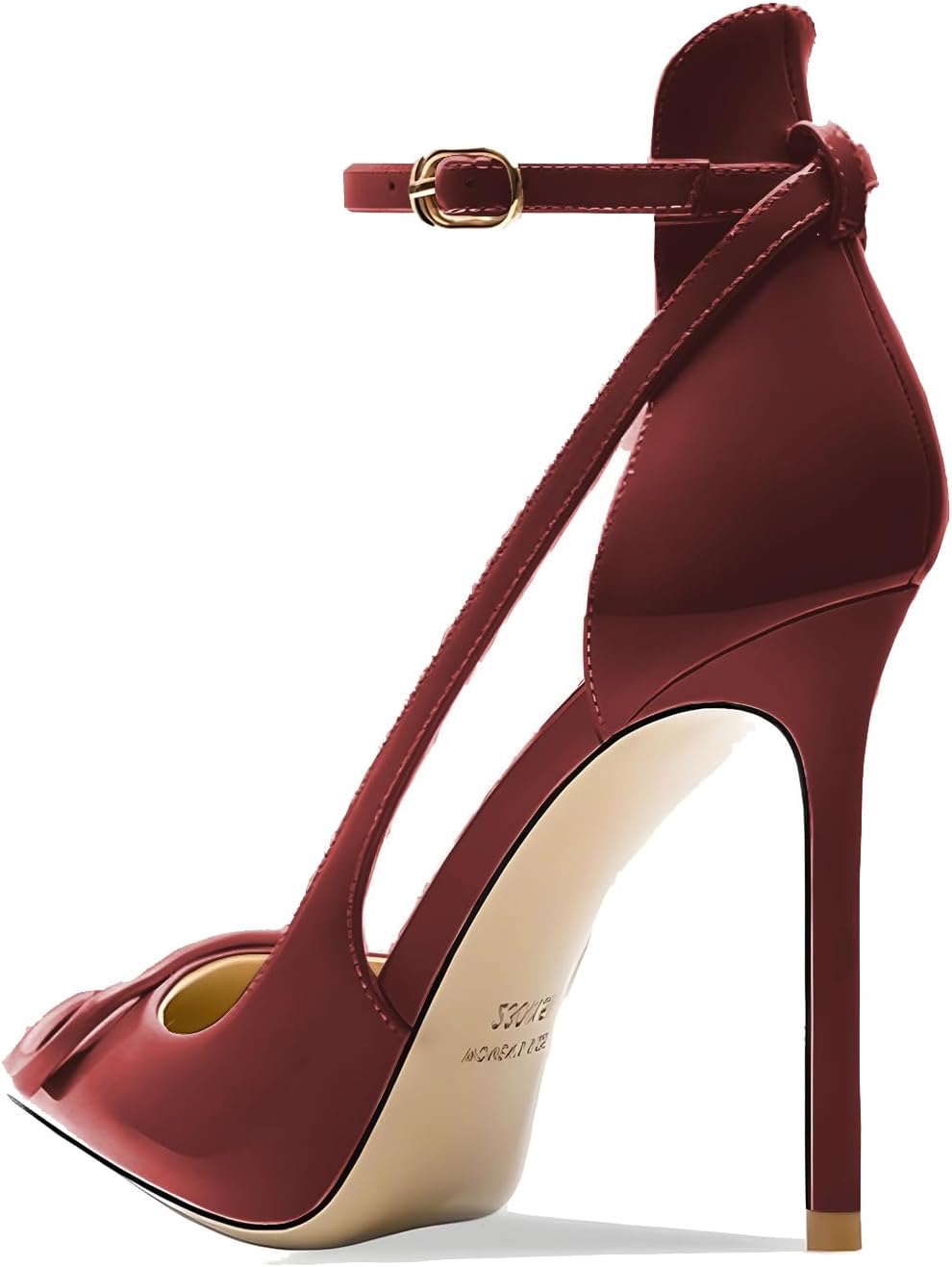 Women's Pointed-Toe Bag-Toe Strappy High-Heeled Shoes Sexy Stiletto Pumps - Image 4