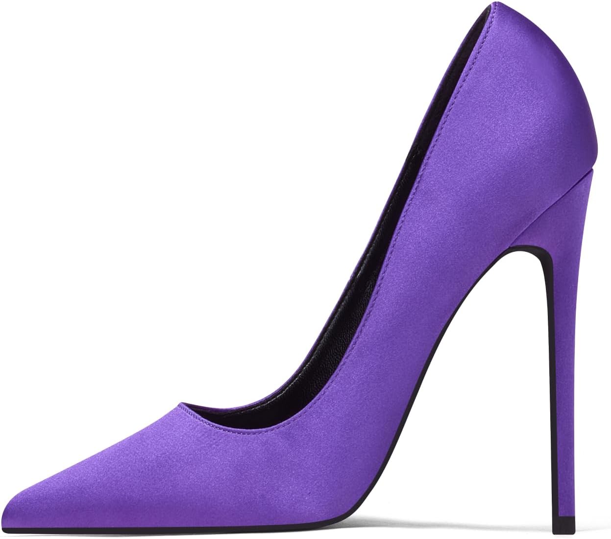 Elisabet Tang High Heels Womens Pointed Toe Heels Satin Pumps Stiletto Bridal Party Dress Evening Wedding Shoes for Woman - Image 2