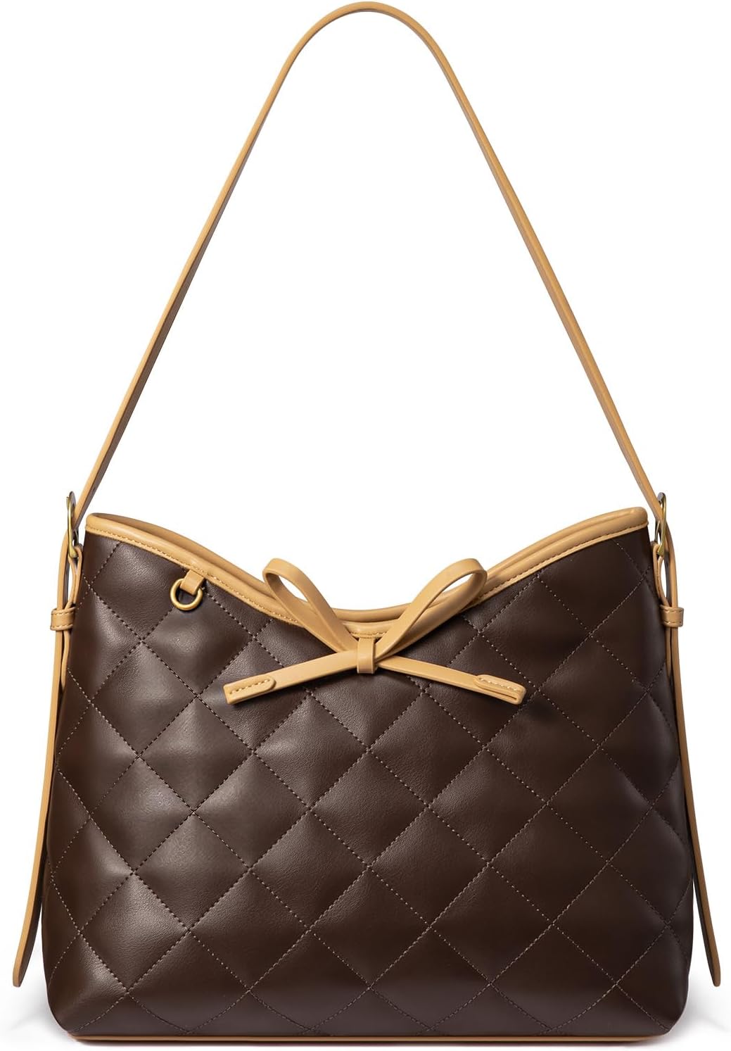 LOVEVOOK Purses for Women Soft Leather Hobo Handbags Quilted Crossbody Bag Designer Carteras Para Mujer Bucket Purse - Image 2