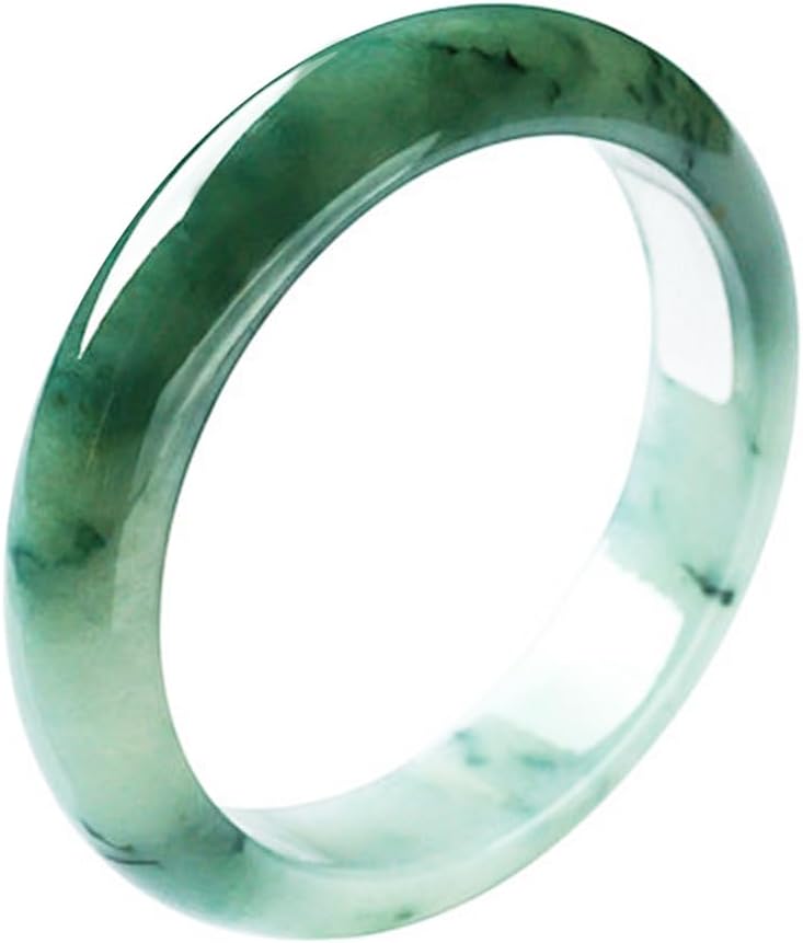 URED Floating Green Jade Bangle Bracelet For Women Narrow Feng Shui Bracelet Good Luck jade Bangle Genuine Healing For Woman Yoga meditation mother gift Birthday good luck - Image 2