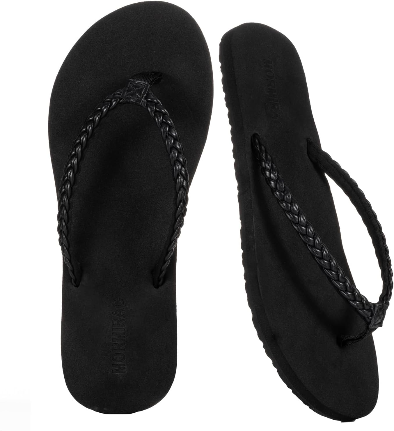 Womens Slim Braided Comfortable Flip Flops Summer Beach Thong Sandals Arch Support Non Slip - Image 2