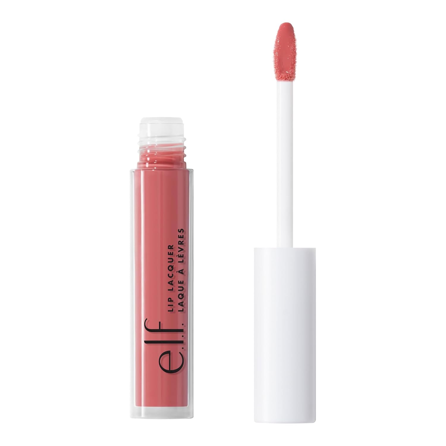 e.l.f. Lip Lacquer, Nourishing, Non-Sticky Ultra-Shine Lip Gloss With Sheer Color, Infused With Vitamins A & E, Vegan & Cruelty-Free, Wild Rose - Image 2