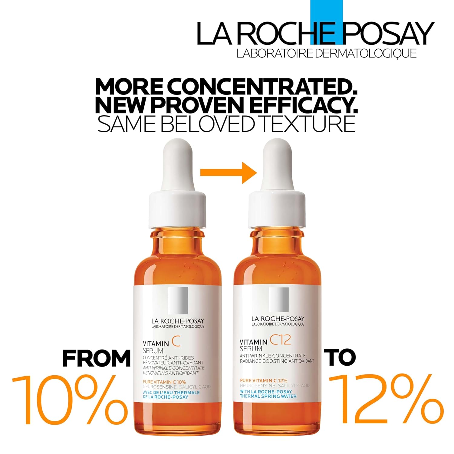 La Roche-Posay Pure 12% Vitamin C Serum For Face With Hyaluronic Acid & Salicylic Acid, Hydrating Face Serum, Boost Radiance & Reduce Wrinkles, 2 Formulas for Normal or Oily Skin Control - Image 3