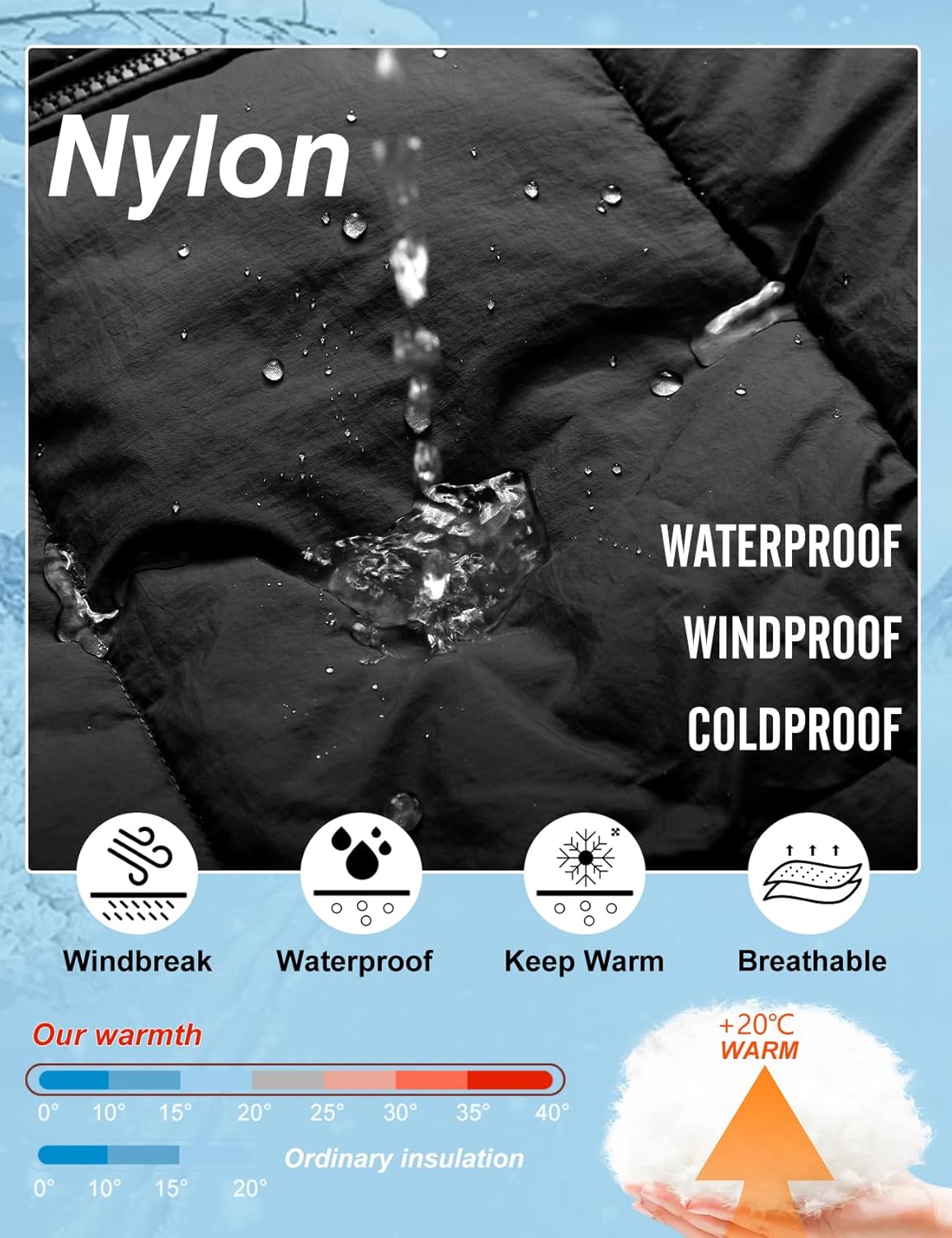 PEHMEA Women Mid-Length Puffer Hooded Jacket Winter Padded Warm Coat Thicken Outerwear Coats - Image 4