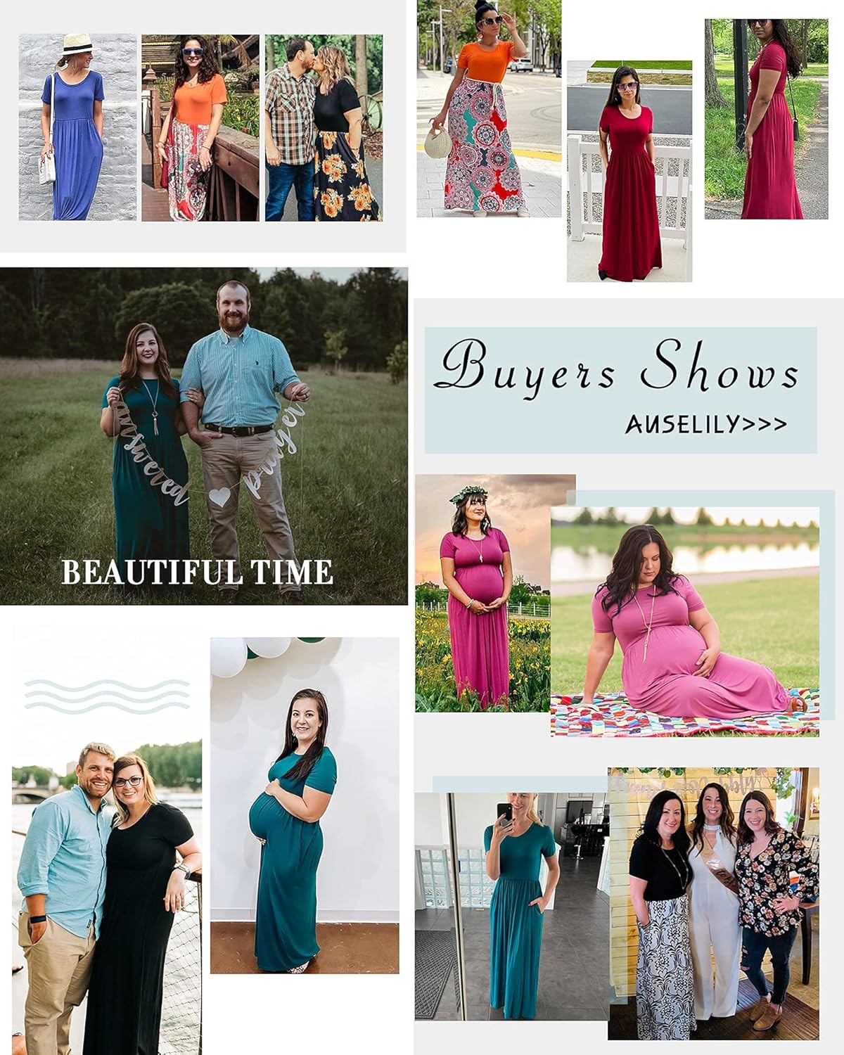 AUSELILY Women's Classic Short Sleeve Loose Plain Casual Long Maxi Dresses for Women 2026 - Image 4