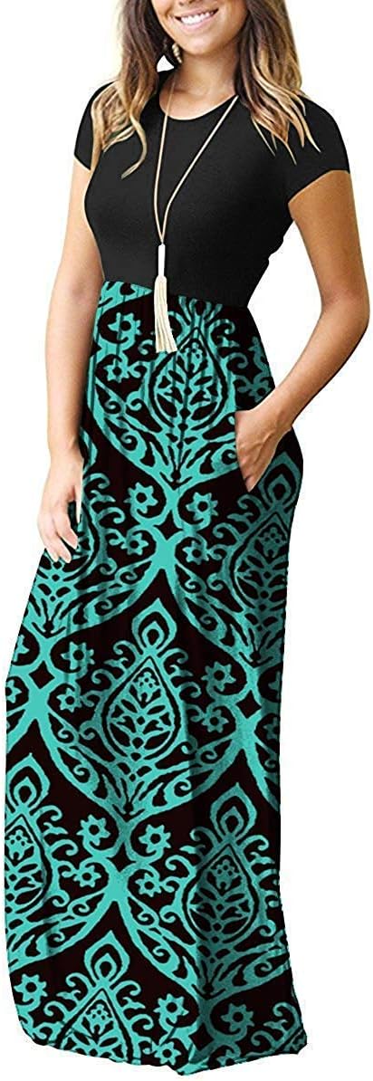 AUSELILY Women's Classic Short Sleeve Loose Plain Casual Long Maxi Dresses for Women 2026 - Image 5