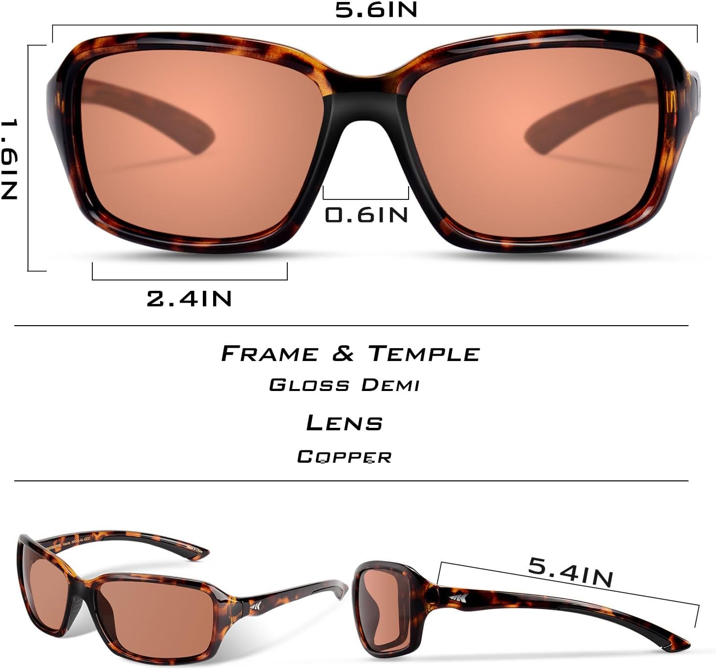 KastKing Alanta Polarized Sunglasses With PuriVex Protective Lens Coating,UV400 Women Sunglasses for Cycling Driving Fishing - Image 3