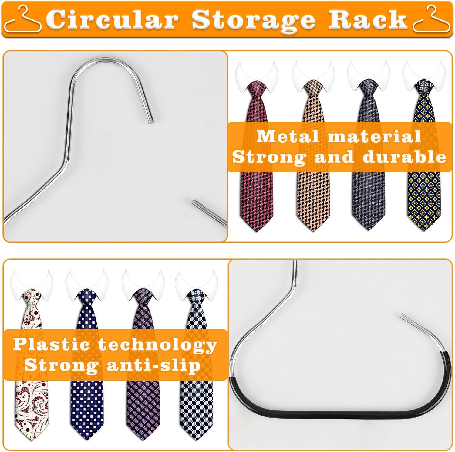 4 Pack Hat Organizer for Baseball Caps, Baseball Hanger Holder for Closet, Ball Cap Hat Racks Storage Organizer for Caps Beanie Belt Tie Purse - Image 5