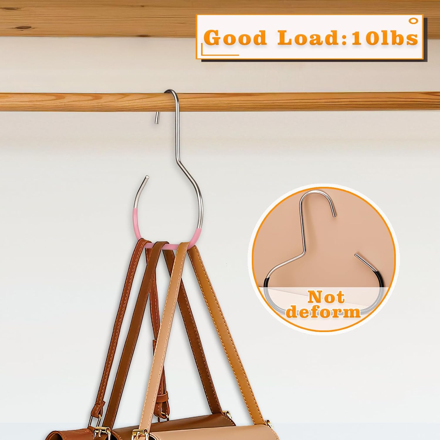 4 Pack Hat Organizer for Baseball Caps, Baseball Hanger Holder for Closet, Ball Cap Hat Racks Storage Organizer for Caps Beanie Belt Tie Purse - Image 6