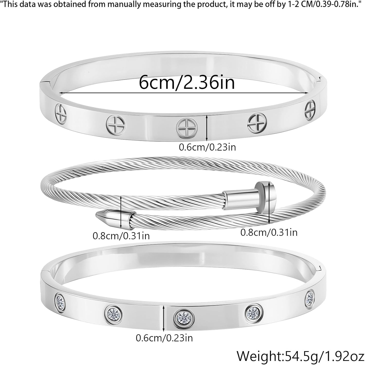 Stackable Gold Bracelets for Women Stainless Steel Love & Friendship Bangle, Mothers Day Valentines Birthday Christmas Jewelry Gifts for Mom Her Wife Grandma - Image 6