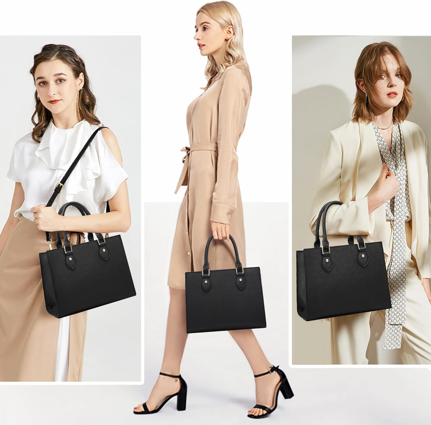 CHICAROUSAL Crossbody Purses and Handbags for Women PU Leather Tote Top Handle Satchel Shoulder Bags - Image 4